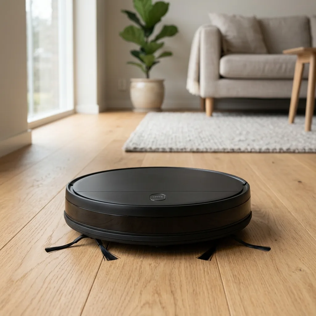 DustaPro Compact Robot Vacuum Cleaner in Matte Black Finish